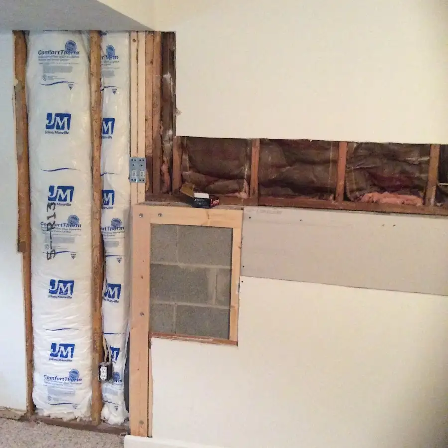 Wall insulation replacement during Contents Cleaning & Restoration in St. Thomas